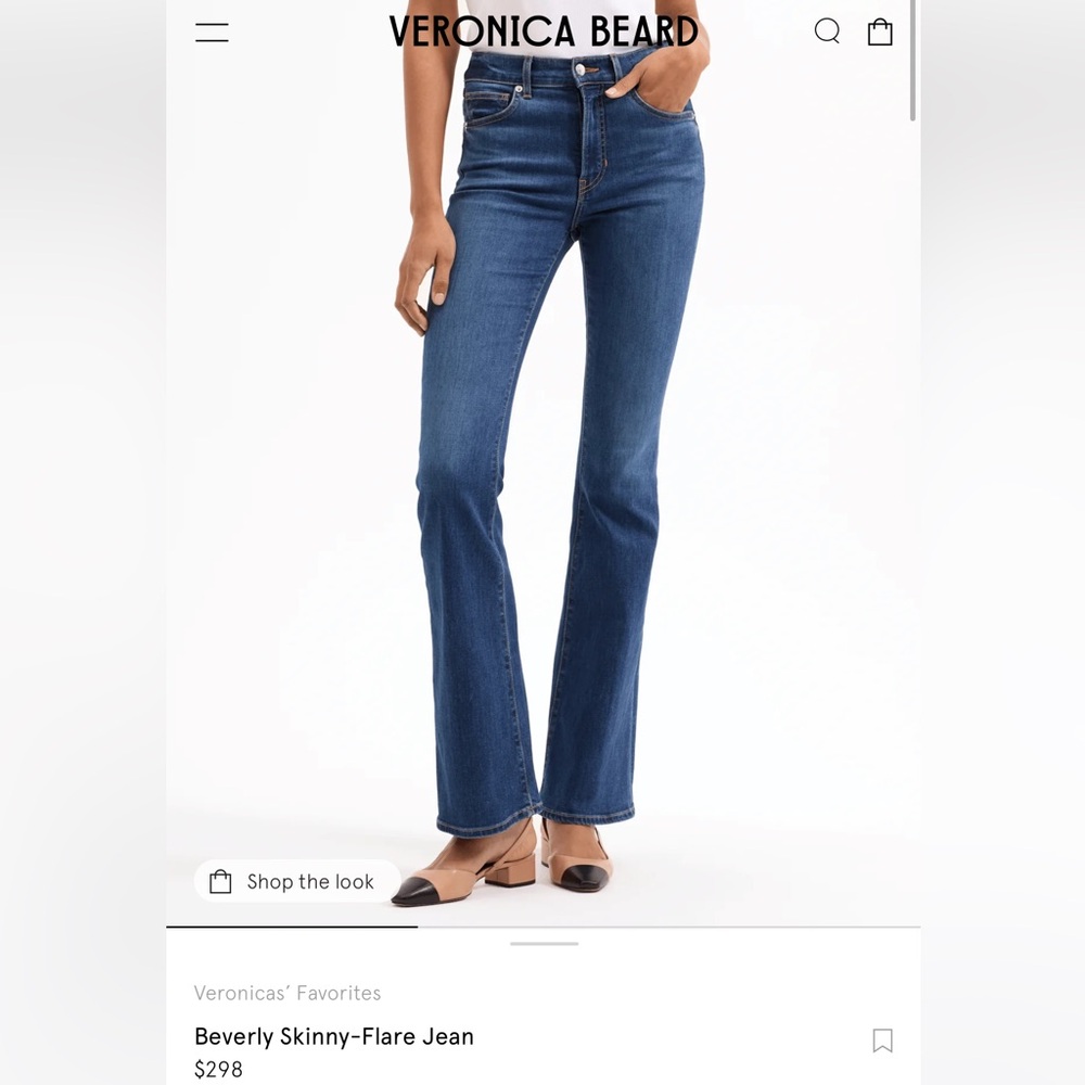 Veronica Beard - Beverly High Rise Skinny Flare Jean, size 23, BNWT - Picture 6 of 12